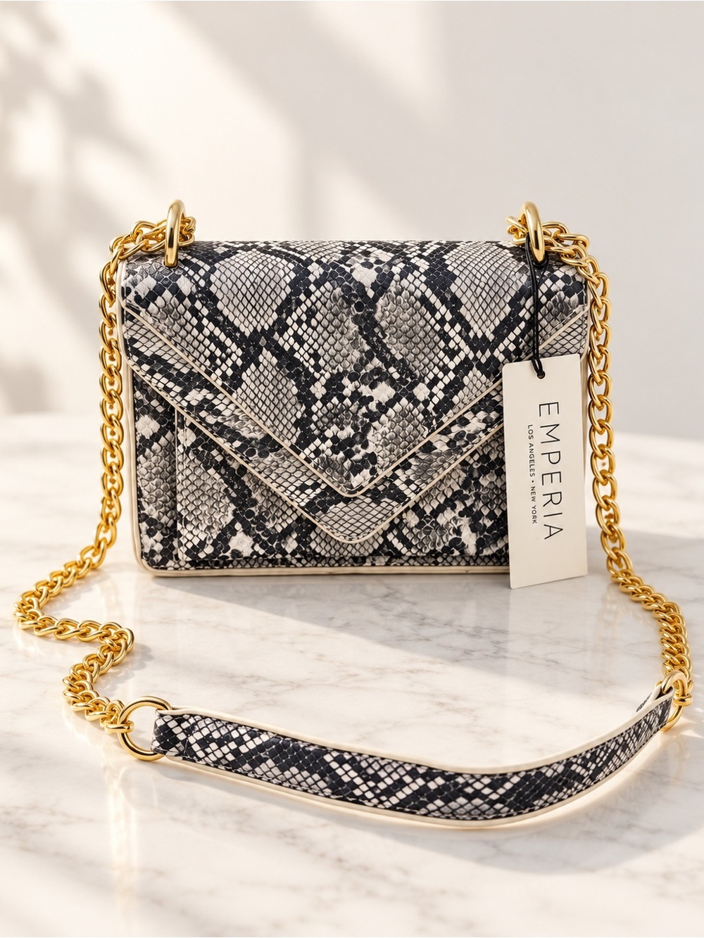 NWT Y2K Emperia Snakeskin Envelope Crossbody Bag Mob Wife Trendy Purse